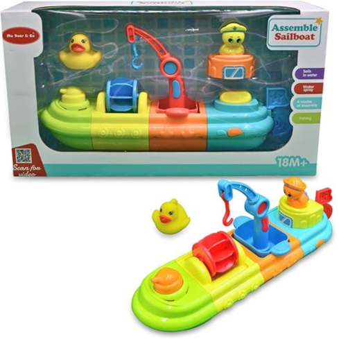 Mu Bear & Co- Assemble Sailboat Bath Toy