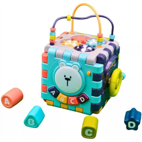 Mu Bear & Co 6 in 1 Shape Sorter Baby Cube