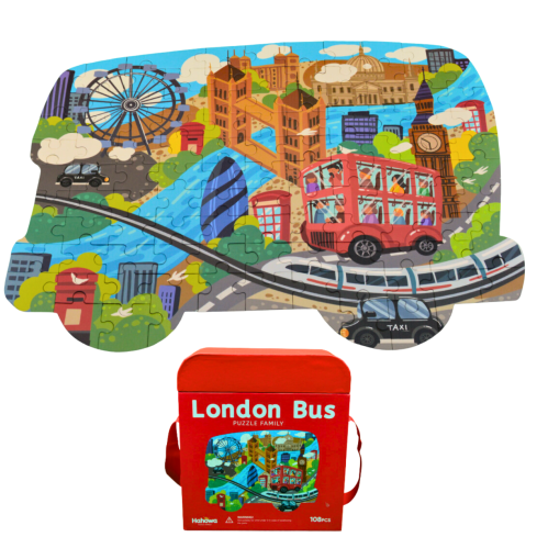 Mu Bear & Co- London Bus Kids Puzzle