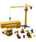 Mu Bear & Co Construction Truck Set with Crane